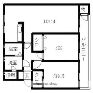 ヴァンヴェール平和Ⅰ【2階】の間取り