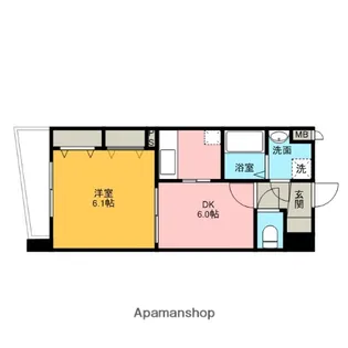 プレステージ東比恵【7階】の間取り
