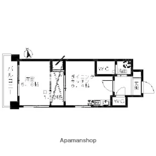 レジディア博多【14階】の間取り