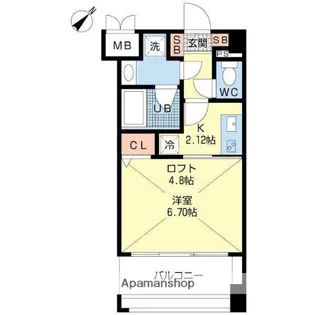 プロシード福岡高宮【10階】の間取り