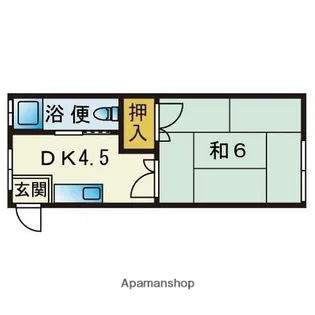 上牟田サンコーポB【1階】の間取り