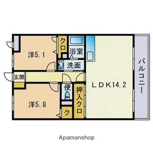 エルシャトー南福岡【2階】の間取り