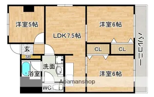 南福岡渡辺ビル【3階】の間取り
