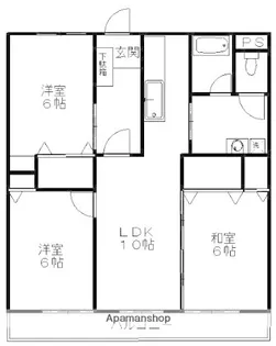 サンシャイン野間【4階】の間取り