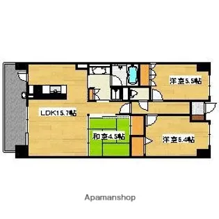 サーパスシティ野間大池公園【9階】の間取り