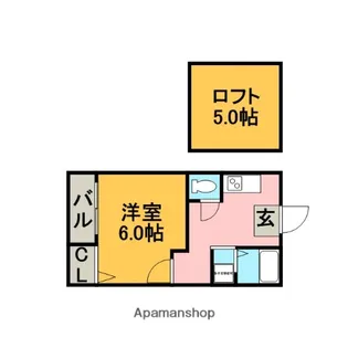 キューブ吉塚【2階】の間取り