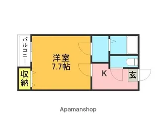 クレフラスト麦野【102号室】の間取り