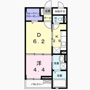 アンジュ グリシーヌ【2階】の間取り