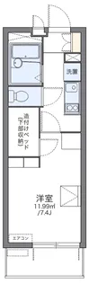 レオパレス空港通Ⅲ【3階】の間取り