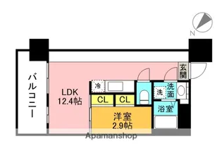 ラクレイス高宮【13階】の間取り