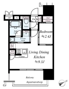 グランフォーレプライム高宮【11階】の間取り