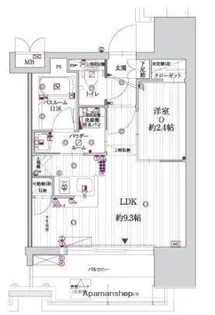 グランフォーレプライム高宮【7階】の間取り