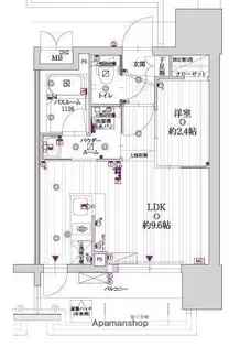 グランフォーレプライム高宮【7階】の間取り