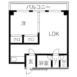 福岡県福岡市中央区那の川2丁目【マンション】の間取り