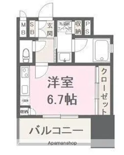 ヴィラージュ高宮ストリート【9階】の間取り