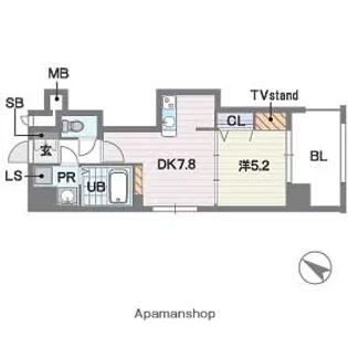 レキシントン・スクエア白金【8階】の間取り
