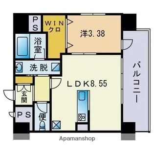 ドルチェヴィータ大橋【9階】の間取り