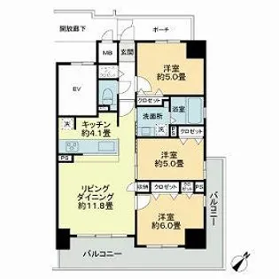 SOPHIA GARDEN博多【9階】の間取り