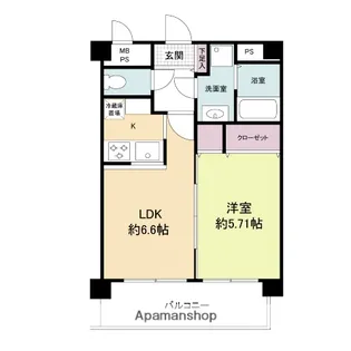レジディア高宮【5階】の間取り