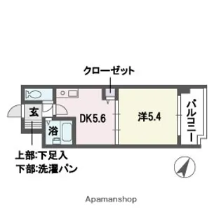 福岡県福岡市中央区平和3丁目【マンション】の間取り