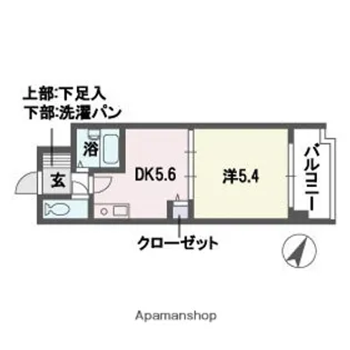 福岡県福岡市中央区平和3丁目【マンション】の間取り