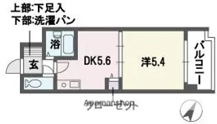 福岡県福岡市中央区平和3丁目【マンション】の間取り
