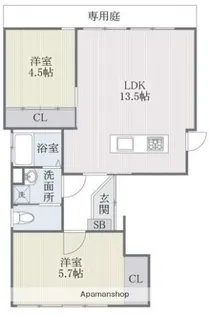福岡県福岡市中央区平尾5丁目【マンション】の間取り