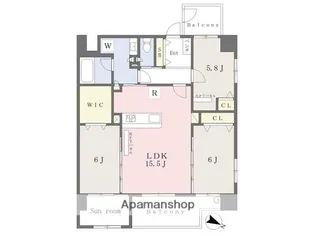 AーSTYLE 六本松【9階】の間取り