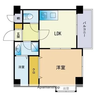 グランバーグ天神【4階】の間取り