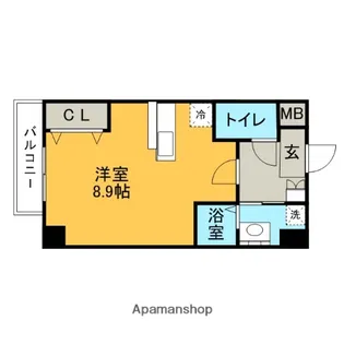 アーバンフラッツ天神東Ⅰ【10階】の間取り