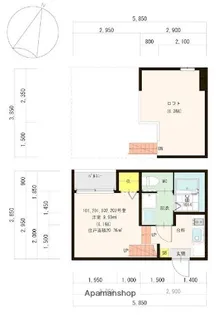 ハーモニーテラス大橋【2階】の間取り