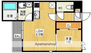 Grandtic Park Side大橋【1階】の間取り