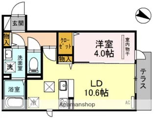 D−ROOM麦野参番館【2階】の間取り