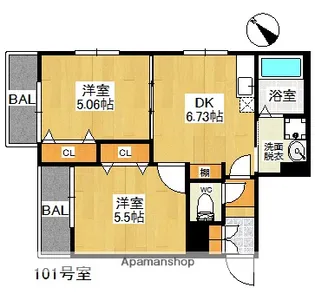 GRANDTIC NONO大橋南(グランティック)【1階】の間取り