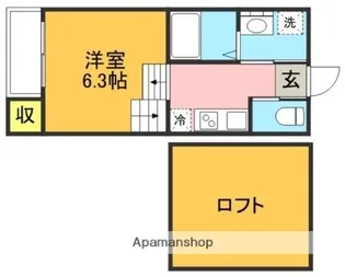 福岡県福岡市南区高木3丁目【アパート】の間取り