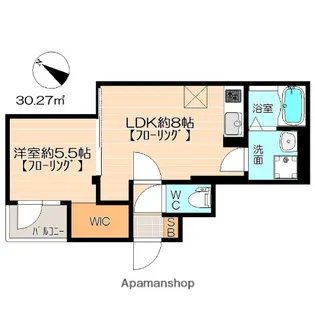 パームヴィラ笹原Ⅲ【1階】の間取り