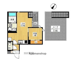 GRANDTIC雑餉隈【2階】の間取り