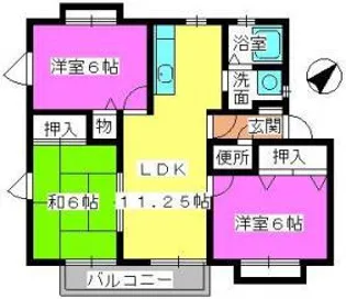 メロディ三浦【2階】の間取り