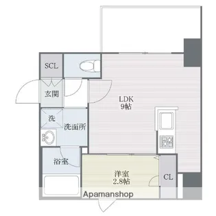 ラクラス博多【13階】の間取り