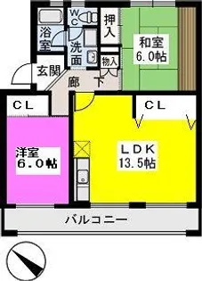 福岡県福岡市博多区吉塚4丁目【マンション】の間取り