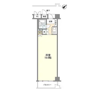 東急ドエルアルス天神【6階】の間取り