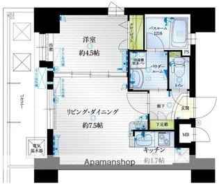 アクタス薬院Ⅲ【12階】の間取り