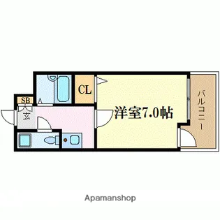 エステート・モア天神DUO【4階】の間取り