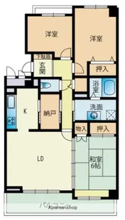 コンダクトヴィレッジ若久【3階】の間取り