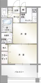 福岡県福岡市博多区中呉服町【マンション】の間取り