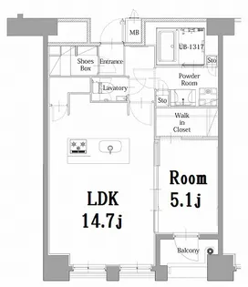 福岡県福岡市博多区下呉服町【マンション】の間取り