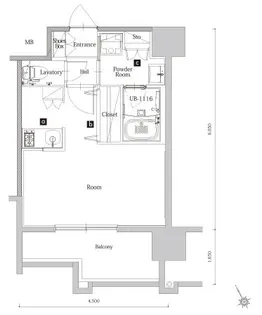福岡県福岡市博多区博多駅南2丁目【マンション】の間取り