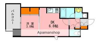 アソシアグロッツォ博多サザンテラス【11階】の間取り