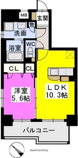サンフェリーチェ博多駅南【2階】の間取り