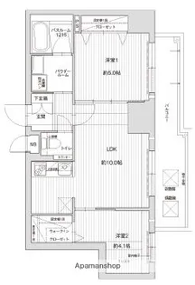 グランフォーレラグゼ博多駅南【2階】の間取り